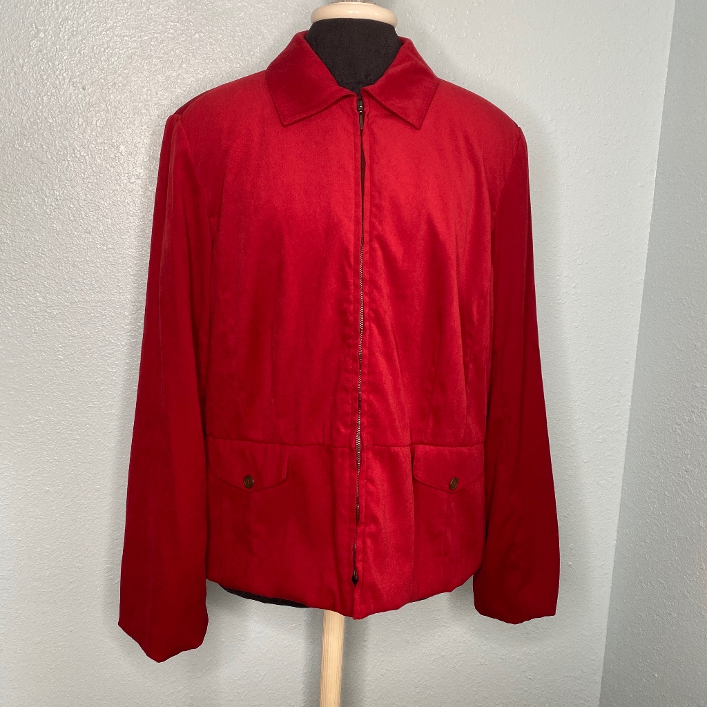 Dressbarn Red Basic Jacket